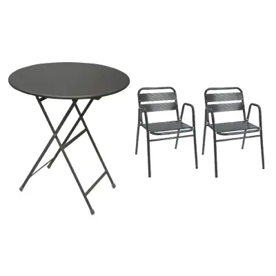 Set YAGO - Garden table + 2 chairs