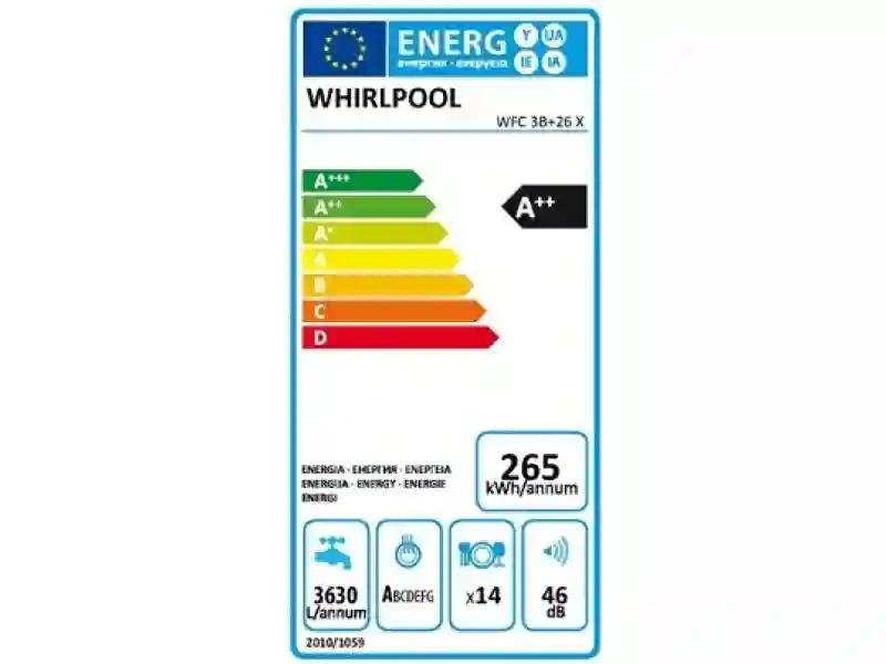 Lave vaisselle WHIRLPOOL Inox A++