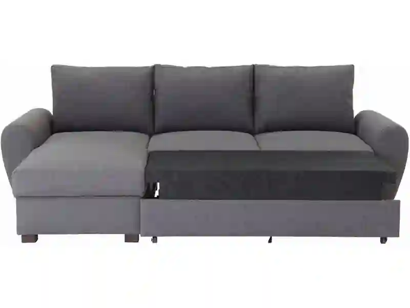 Canapé d'angle convertible avec coffre CARDIFF Gris