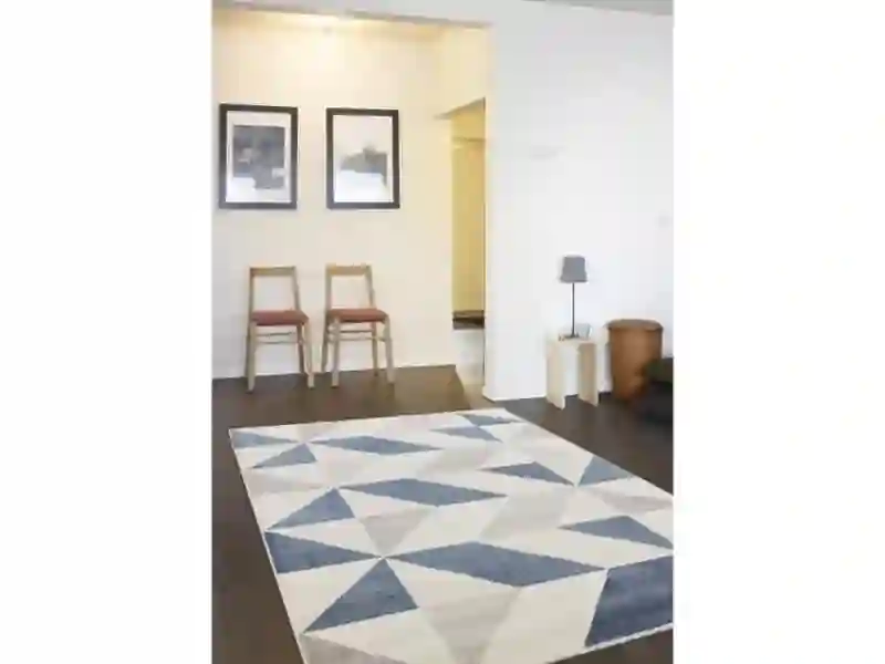 Tapis MICHA Bleu et beige - 120 x 170 cm