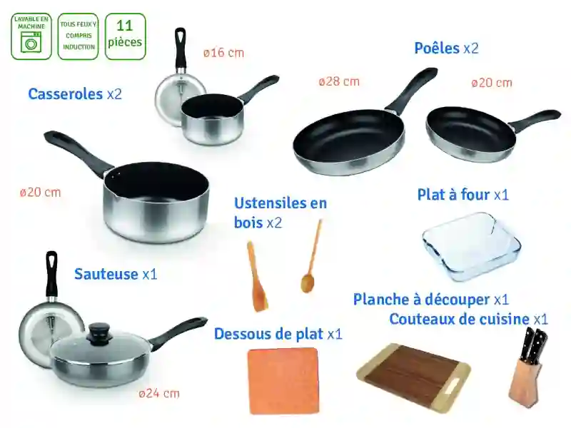 Cookware - 11 pieces