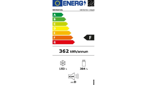 Fridge WHIRLPOOL - 457 L Steel - Aqua