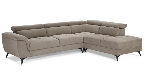 Corner sofa right BETIS Beige 5 seaters