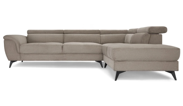 Corner sofa right BETIS Beige 5 seaters