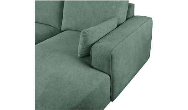 Corner sofa right CALIFORNIA Green 4 seaters