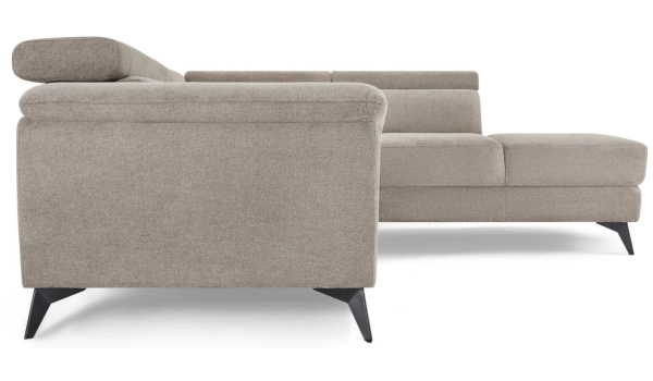 Corner sofa right BETIS Beige 5 seaters