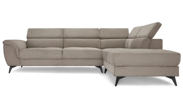 Corner sofa right BETIS Beige 5 seaters