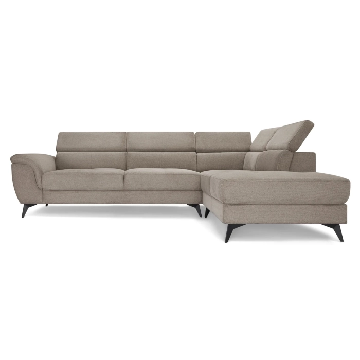 Corner sofa right BETIS Beige 5 seaters