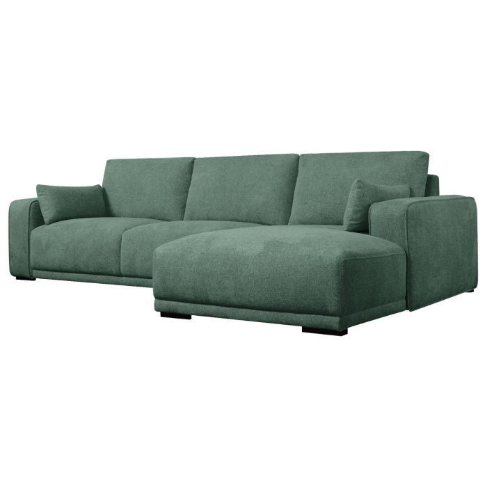 Corner sofa right CALIFORNIA Green 4 seaters