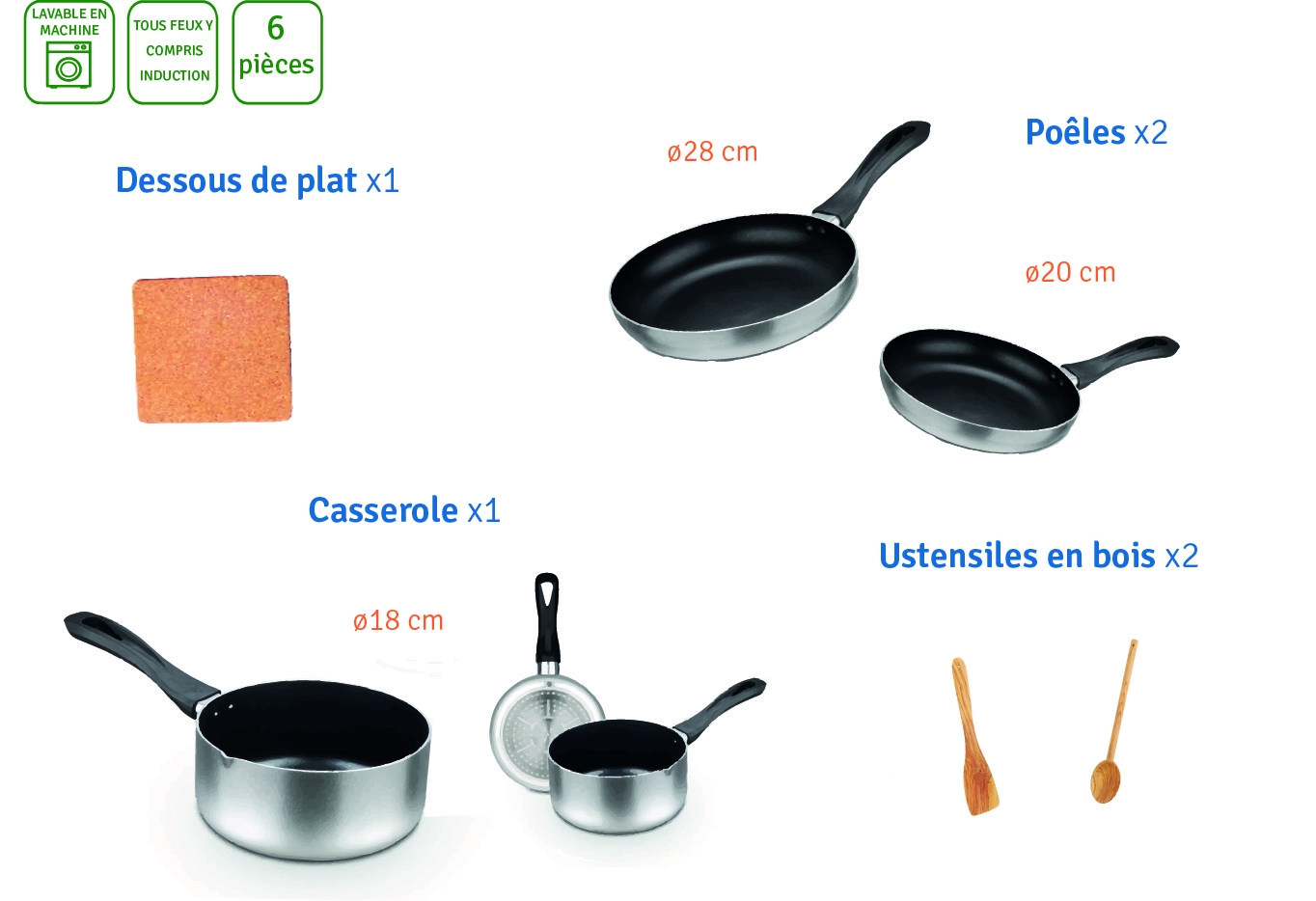Cookware - 6 pieces